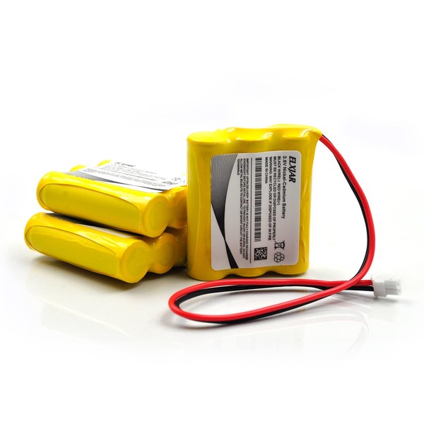 elxjar (3-Pack) 3.6V 1000mAh AA B15CS03 Ni-CD Battery Pack Replacement for Saft B15CS03, Emergency and Exit Light White Connector Emergi-Lite C8