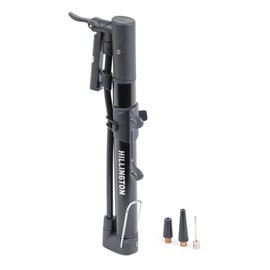 Hillington Hybrid Bike Pump – Hand and Foot Pump with Pressure Gauge, Durable Aluminium, 120psi Output, Compact and Lightweight, Includes Mounting Bracket and Accessories