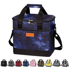 Iknoe Large Cooler Bag Collapsible 24 Can Insulated Bags Leakproof Lunch Cooler Tote with Multi-Pockets for Adult Insulated Lunch Box for Beach, Picnic, Work…