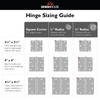 Door Hinges for Interior Doors 3-Pack 3.5-inch x 3.5-inch, Design