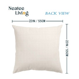 Neatee Living Set of 4 Christmas Decorative Throw Pillow Covers Winter Holiday Xmas Cushion Covers Christmas Trees Red Truck Snowflakes Deer Outdoor Couch Sofa Home Pillow Cases 22x22