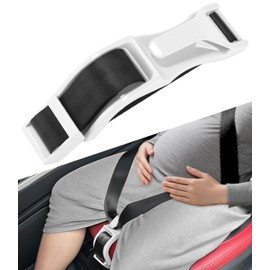 Zofory Seat Cover Adjuster, Safety Belt for Pregnancy, Pregnancy Belt, Car Belt Pregnancy Safe and Comfortable Travel for Pregnant Women, Maternity White