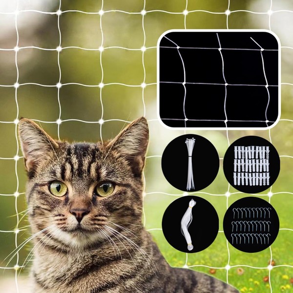 YIBINKI Cat Net for Balcony, Thickened Cat Net, Transparent Pet