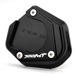 LLIDFONK Für CFMOTO 700MT MT700 CF 700 MT 2025 Ständer Zubehör Motorrad Fuß Seitenständer Vergrößertes Pad Stützpad Aluminium (Schwarz)