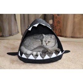 Cat Bed Cave from wool Shark shape, Cat house