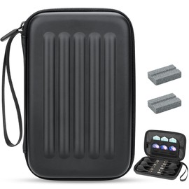 Mellbree Dart Case Box - Perfect Storage Solution for 6 Steel Darts & Soft Darts, Hardshell Protection, No Slipping, Plenty of Space for Accessories & Flights, black, /