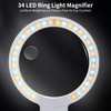 JARLINK Magnifying Glass with Light and Stand, 5.5-Inch Large Magnifier
