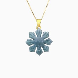 FILIPINO SUN JADE PENDANT - Jade Color: Bluewater, Finish: Sterling Silver