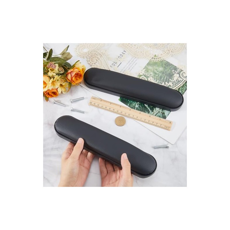 2PCS Soft Black Ergonomic Arm Pad Cushion Replacement Universal PU