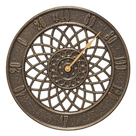 Whitehall 02003 Spiral Indoor Outdoor Wall Thermometer, French Bronze, 14"
