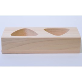 Kiso Craft Cypress Rice Ball Shape, 2 Holes (3.0 x 7.1 x 1.2 inches (7.5 x 18 x 3 cm), Beige