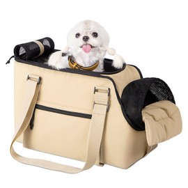 BurgeonNest Dog Purse Carrier for Small Dogs and Cats, Soft Sided Cozy Plush Pet Bag Carrier, 15.7" L x 8" W x 11" H Lightweight Pet Tote Bag with Secure Harness Clip