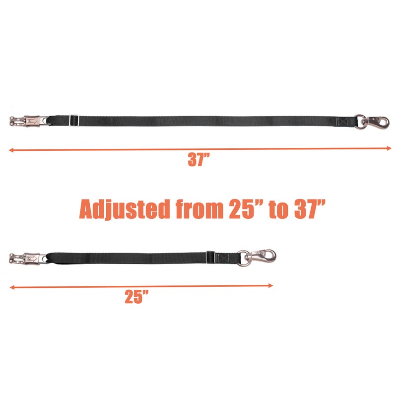 Adjustable Trailer Tie （2 Pack）-Horse Trailer Nylon Strap Tie，Adjusted from