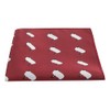 King & Priory Burgundy Red Embroidered Sheep Pocket Square, Handkerchief