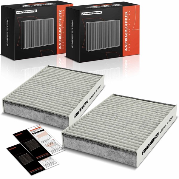 Frankberg 2x Cabin Air Filter Pollen Filter with Activated Carbon