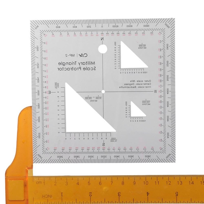 GetCoupon 6-inch Military Protractor, Transparent Plastics Perfectly for Land Nav