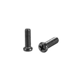 uxcell M2x8mm Phillips Screw Fastener Black 2.8mm Dia Screw Head for Laptop PC TV Fan Switch 50pcs