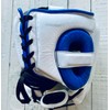 PRIZE RING "Professional SS" Genuine Leather Headgear White/Blue (L)