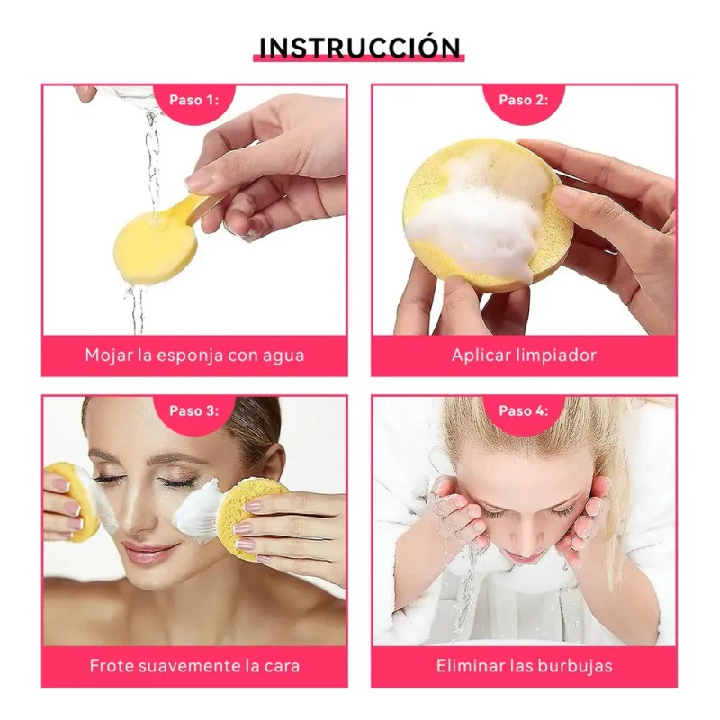 120 Pc Esponja Facial Comprimida Para Limpieza Y Exfoliación