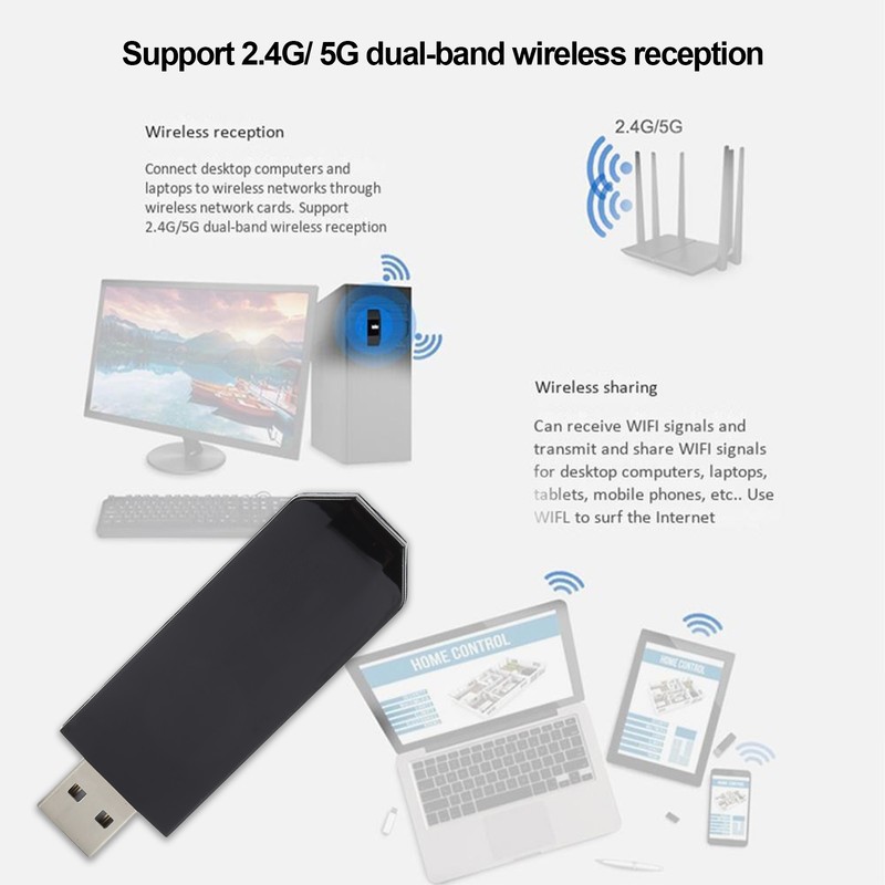 USBAC11 Network Card AC600M DualBand USB 2.4G/5G WiFi Receiver Transmitter