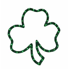IMPACT 16" Lighted St. Patrick's Day Irish Shamrock Window Silhouette Decoration