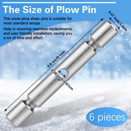 Tandefio 6 Pcs Pro Shear Pins Compatible with ATV Snow Plow Glacier 2205063 Replacement Shear Pin Accessories (Silver)