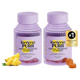 Lemme Purr Vaginal Probiotic Gummies for Women - SNZ-1969 Clinically Studied Strain for Balanced pH, Odor Control & Yeast Support - Tropical Pineapple, 60 Count,(Pack of 2)