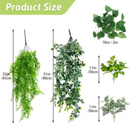 Hamiledyi 5 Pcs Reptile Plants Terrarium Hanging Fake Plant Leaves, Bearded Dragon Tank Accessories, Habitat Decor for Snake Leopard Gecko Lizard Chameleon Spider Turtle (Style 1)