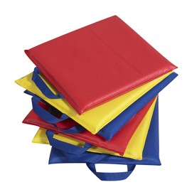 Children's Factory 12" Square Kids Floor Cushions, Flexible Classroom Seating, Sit Upon for Kids, Set of 6