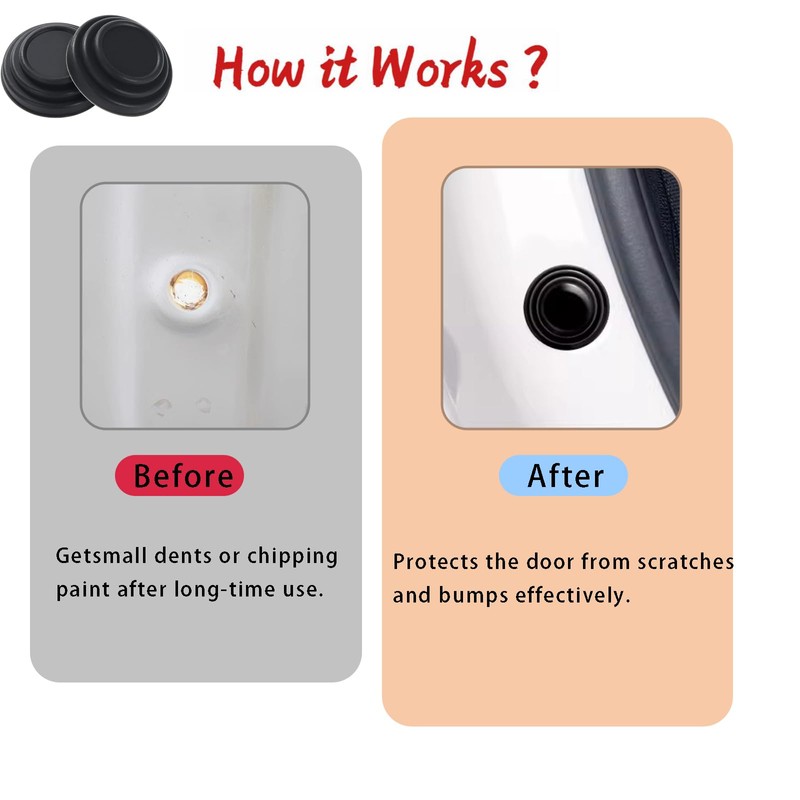20PCS Car Door Shock Absorber & Soundproof Stickers Bundle -