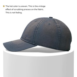 CACUSS Men's Cotton Dad Hat Vintage Baseball Cap Unisex Adjustable Buckle Closure Golf Cap Trucker Hat