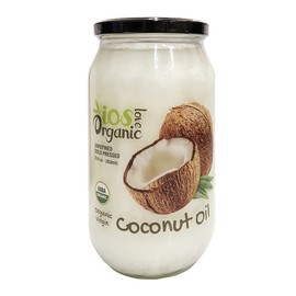 IOS love Organic Virgin Coconut Oil, Cold-Pressed - Natural Hair Oil, Skin Oil and Cooking Oil with Fresh Flavor, Non-GMO (Unrefined, 29 Fl. Oz)