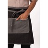 Chef Works AW044-BLK-0 Bronx Half Bistro Apron, Black