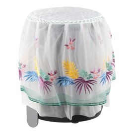 Kingshion Printed Lace Small Appliances Dust Cover Compatible with Air fryer, Rice Cooker, Ice Maker, Juicer, Soy Milk Maker and Most Round Kitchenware, 11.8 X 13.8 Inches Clover - Green