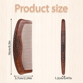 Wood Comb for Women Wooden Comb Travel Hair Comb Fine Tooth Comb for Men Small Portable Pocket Size Fine Tooth Wood Comb, Birthing Labor Comb, Carved Wooden Comb, Anti Static Wooden Comb