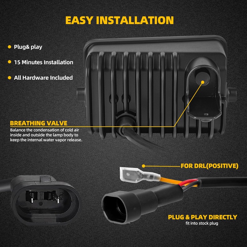 2Pcs F150 LED Fog Lights Assembly for Ford F150 (2015,