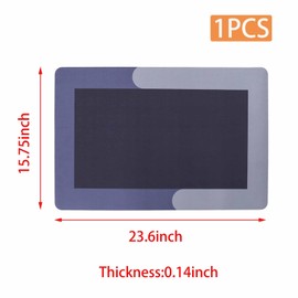 Wuyituart Thin Bath Rug 16"x24" Bathroom Mat Quick Dry Non Slip Bathroom Rug Rubber Mats, Blue