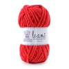 LEAMI Chenille Soft Yarn Plain 136 Red (100 g/120 m)