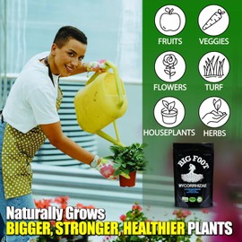 Big Foot Mycorrhizae for Plants, Potted Plants and Gardens - Concentrate Fully Dissolves in Water, Year Round Organic Fertilizer for Root Growth and Healthy Soil - 8 Ounces of Mycorrhizal Inoculant