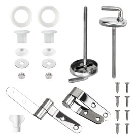 POPAPIE Set of 2 Toilet Seat Attachments, Toilet Seat Stainless Steel Hinge, Toilet Seat Hinges, Hinge Fittings for Toilet Seat for Toilet Seat Accessory Installation in Hotels and Family