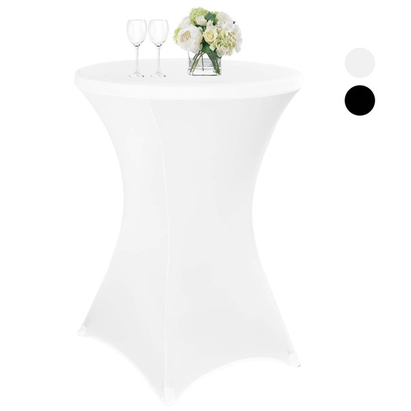 White Bar Table Covers Bar Tables, Stretch Tablecloth with Foot