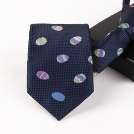 Alizeal Boys Zipper Novelty Tie Pre-tied Skinny Kids Children School Prom Party Necktie, Easter Egg