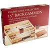 15" Burlwood Backgammon