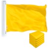 UD_Solid Golden Yellow Color Flag 3x5 Ft 5-Pack Printed 150D
