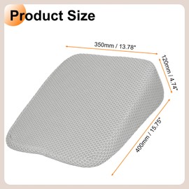 HARFINGTON Seat Cushion 4.72" Thick Comfort Memory Foam Office Chair Cushion with Non Slip Bottom for Car Seat Driver, Gray
