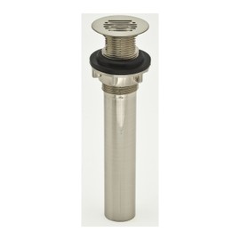 DecoDRAIN Grid Strainer Drain for Bathroom Vanity/Lavatory/Vessel/Sink, Plated ABS Body No Overflow; Brushed Nickel; PF0727-BN