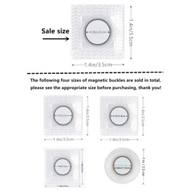 20 Pairs of Hidden Sewing Super Magnetic Snaps, PVC Hidden Sewing Wallet Closure Fasteners Magnetic Snaps Magnet Fasteners for Apparel Handbags Wallet Accessories DIY Craft Sewing Tools(1.4 Inch)