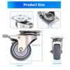 Fixhando 2 Inch Stainless Steel Caster Wheels Set of 4,