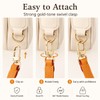 Genuine Leather Short Shoulder Strap Replacement, Brown Rolled Handle Compatible