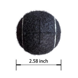 HPWFHPLF Precut Tennis Balls for Walkers, 4 PCS Heavy Duty Long Lasting Glide Balls - Precut for Easy Installation, Universal Felt Pads for Walker Legs & Furniture, Floor Protectors (Black)